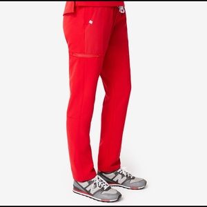 FIGS RED Manari Slim Leg Cargo Scrub Pants